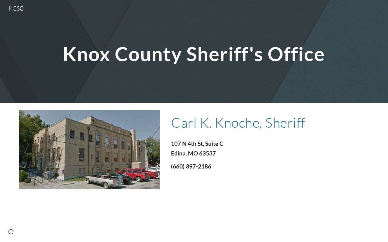 Knox County warrant records Sheriff contact